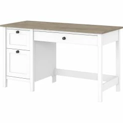 Coupon ???? Bush Furniture Mayfield 54 In. Wide Computer Desk With Drawers ✨