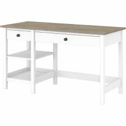 Best Pirce ???? Bush Furniture Mayfield 54 In. Wide Computer Desk With Shelves ⌛