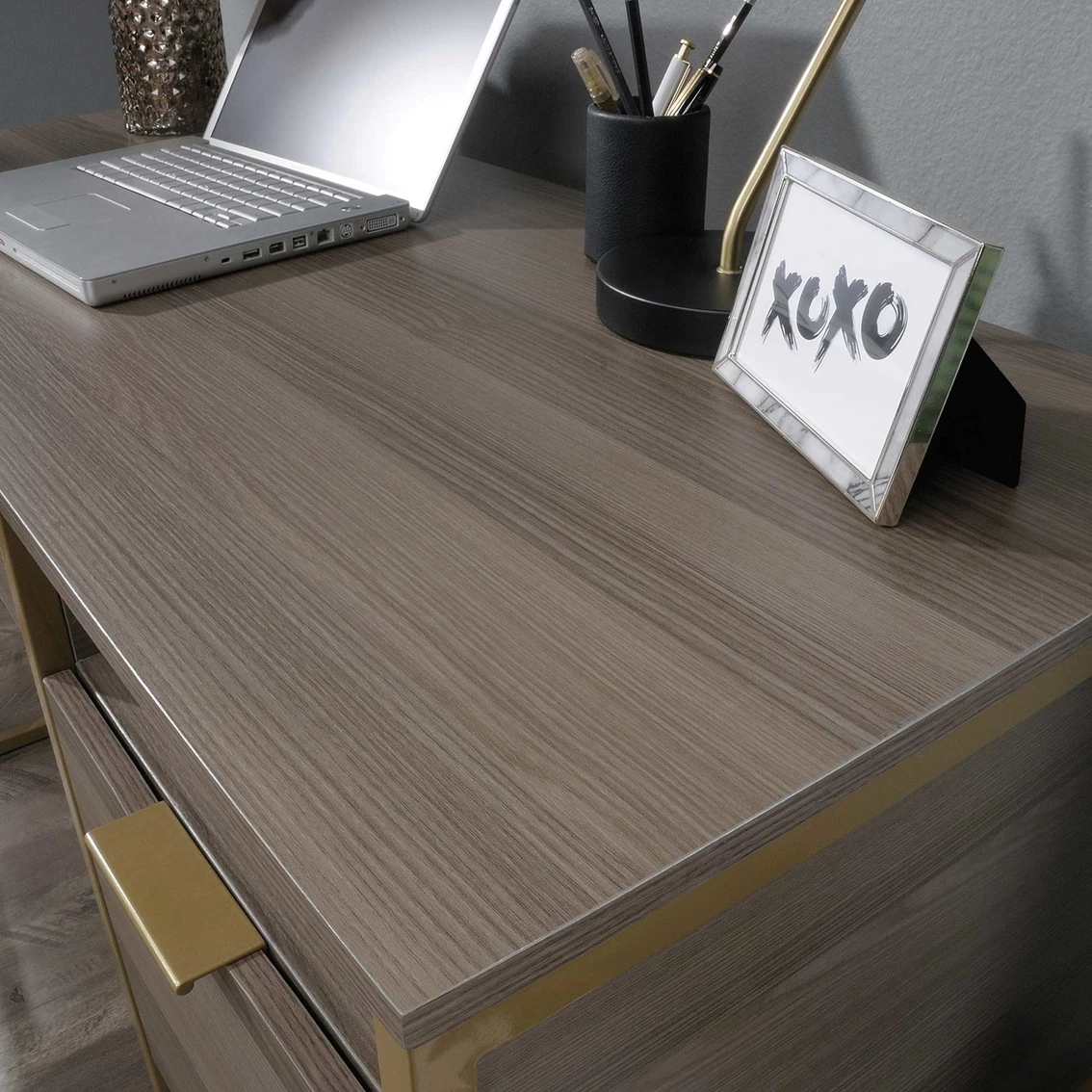 Best Sale ???? Sauder International Lux Single Pedestal Desk ❤️ 2 Best Sale ???? Sauder International Lux Single Pedestal Desk ❤️ - Image 2