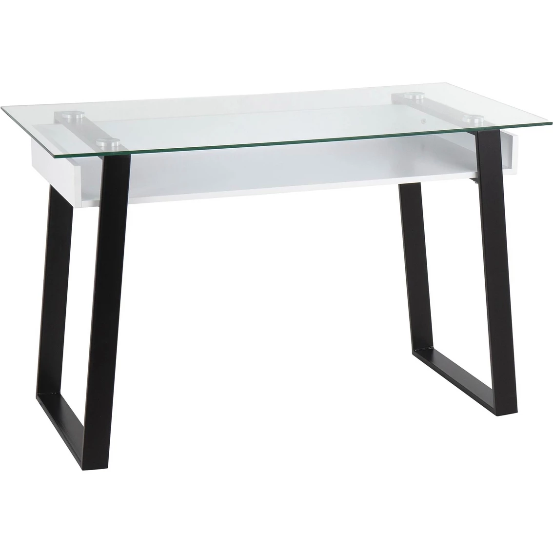 Top 10 ???? LumiSource Duke Contemporary Desk In Black Metal, White Wood And Clear Glass ???? 1 Top 10 ???? LumiSource Duke Contemporary Desk In Black Metal, White Wood And Clear Glass ????