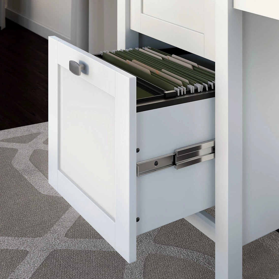 Outlet ???? Bush Furniture Broadview Computer Desk With 2 Drawer Pedestal ❤️ 4 Outlet ???? Bush Furniture Broadview Computer Desk With 2 Drawer Pedestal ❤️ - Image 4