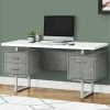 Top 10 😍 Chelsea Home White And Grey Faux Concrete Computer Desk 🔥