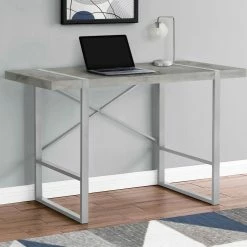 Cheap ???? Chelsea Home Computer Desk With Silvertone Metal Legs ????