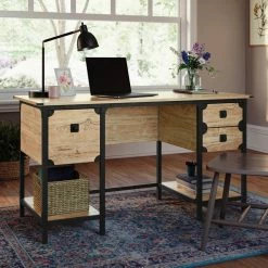 Best reviews of ???? Sauder Steel River Double Pedestal Desk ????