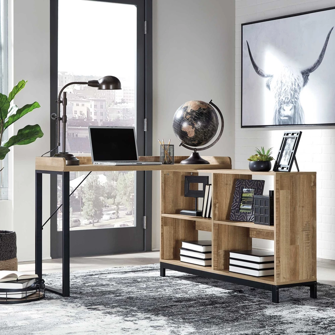 Best Sale ???? Signature Design By Ashley Gerdanet L Desk ✨ 4 Best Sale ???? Signature Design By Ashley Gerdanet L Desk ✨ - Image 4