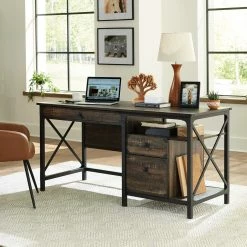 Flash Sale ???? Sauder Industrial Computer Desk With Storage ⌛