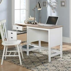 Alternative view of Buy ???? Sauder Cottage Road Soft White Coastal Single Pedestal Desk ????