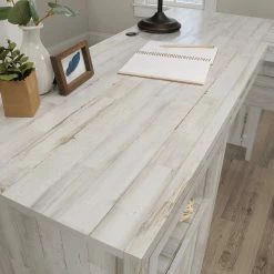 Cheap ✔️ Sauder Rustic L Shaped Desk In White Plank ???? -Fellowes shop unnamed file 1238