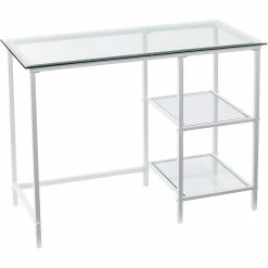 Budget 💯 Southern Enterprises Layton Metal And Glass Desk 💯
