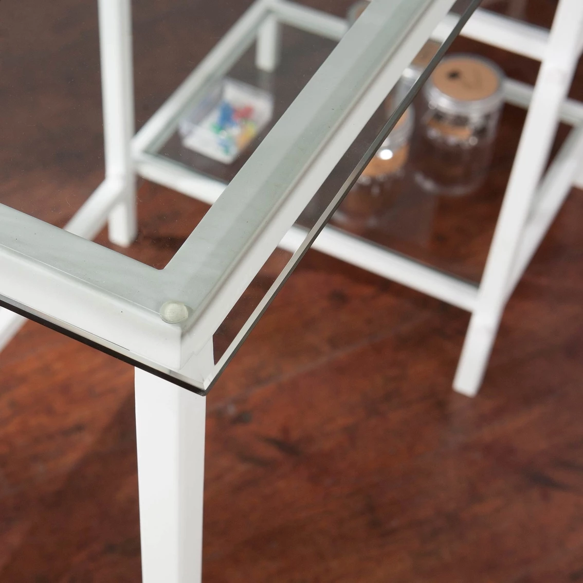 Budget ???? Southern Enterprises Layton Metal And Glass Desk ???? 3 Budget ???? Southern Enterprises Layton Metal And Glass Desk ???? - Image 3