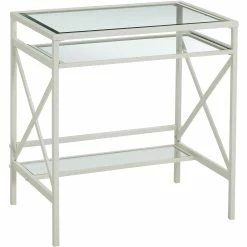 Flash Sale 😍 Southern Enterprises Elvan Metal/Glass Desk 👍