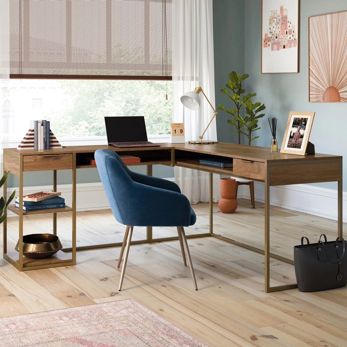 Best deal ✔️ Sauder Modern L Shaped Desk With Gold Frame ❤️ 1 Best deal ✔️ Sauder Modern L Shaped Desk With Gold Frame ❤️