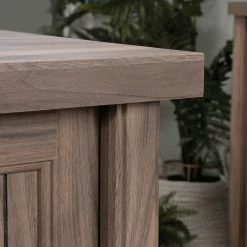 New ❤️ Sauder Costa Washed Walnut L-Shaped Desk With File Drawer ✨ -Fellowes shop unnamed file 1377