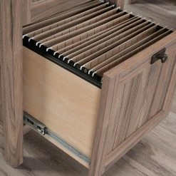 New ❤️ Sauder Costa Washed Walnut L-Shaped Desk With File Drawer ✨ -Fellowes shop unnamed file 1380