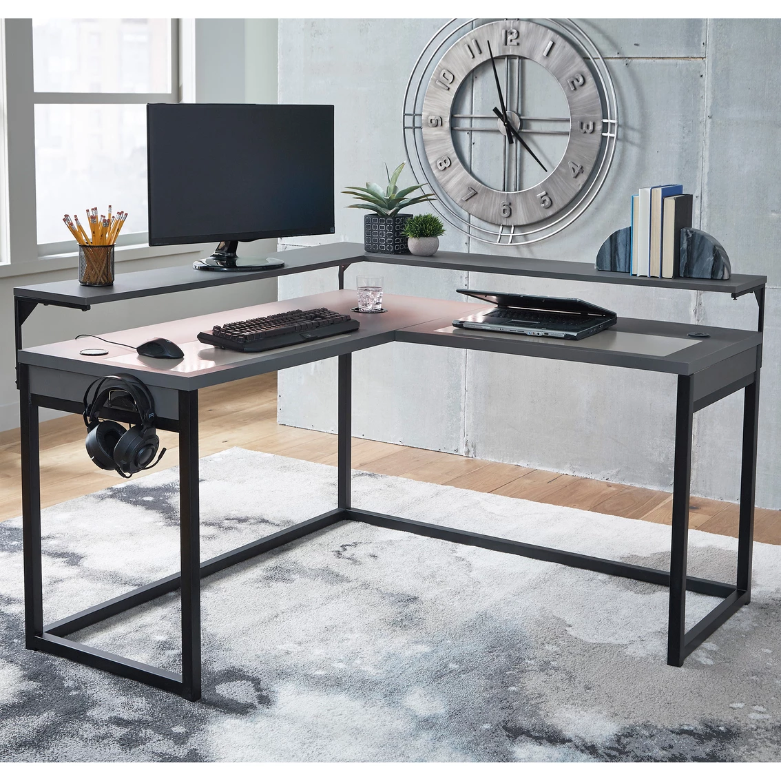 Budget ❤️ Signature Design By Ashley Lynxtyn L-Desk ???? 5 Budget ❤️ Signature Design By Ashley Lynxtyn L-Desk ???? - Image 5