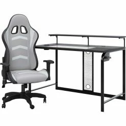 Brand new ???? Signature Design By Ashley Lynxtyn 48 In. Desk With White/Gray Office Chair ????