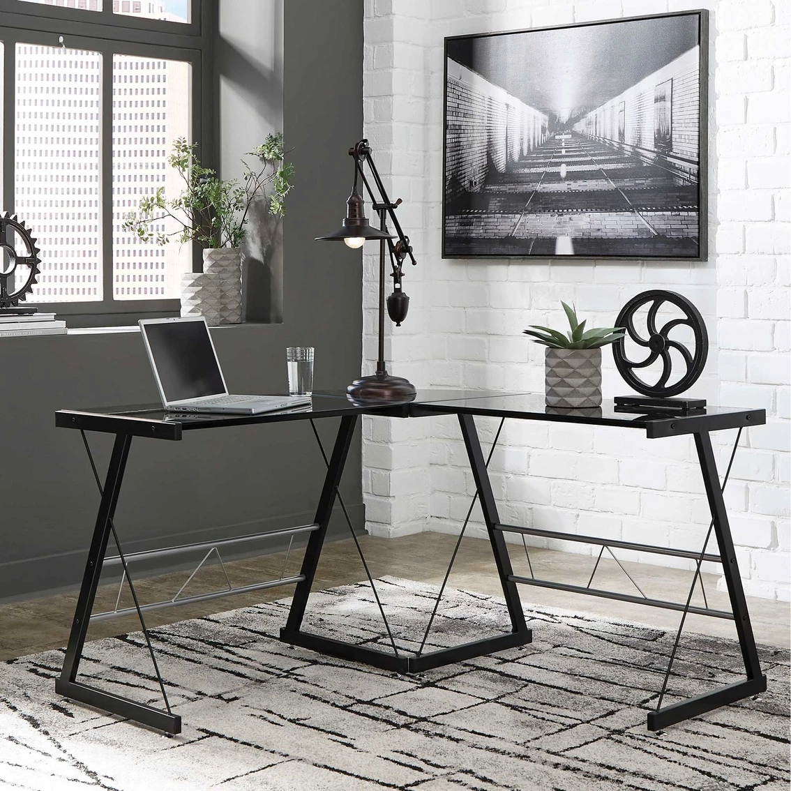 Best Pirce ???? Signature Design By Ashley Mallistron Home Office L Desk ???? 5 Best Pirce ???? Signature Design By Ashley Mallistron Home Office L Desk ???? - Image 5