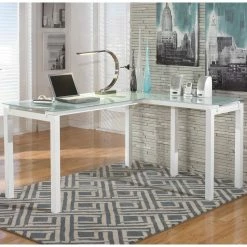 Outlet ⌛ Signature Design By Ashley Baraga Home Office L-Desk 🌟 -Fellowes shop unnamed file 1680