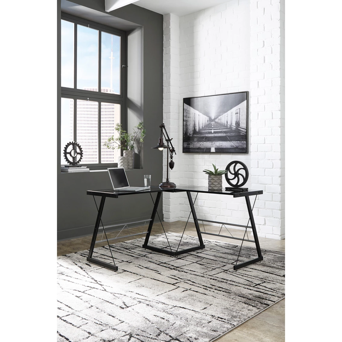 Best deal ???? Signature Design By Ashley Mallistron Home Office Desk With Office Chair 2 Pc. Set ???? 2 Best deal ???? Signature Design By Ashley Mallistron Home Office Desk With Office Chair 2 Pc. Set ???? - Image 2