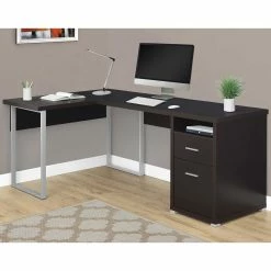 Deals ???? Chelsea Home 80 In. Left Or Right Facing Computer Desk, Espresso ????