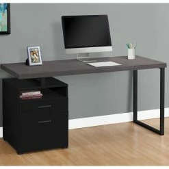 Brand new ???? Chelsea Home Computer Desk 60 In., Black With Gray Top ✔️