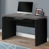Outlet ⌛ Chelsea Home 48 In. L Black Computer Desk With Gray Top ????