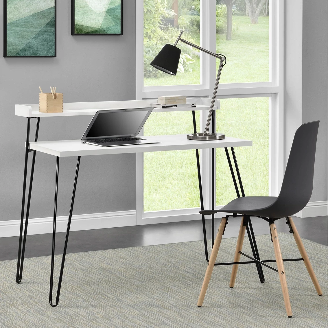 Discount ???? DHP Ameriwood Home Haven Retro Computer Desk With Riser White ???? 2 Discount ???? DHP Ameriwood Home Haven Retro Computer Desk With Riser White ???? - Image 2