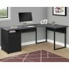 Best Sale ???? Chelsea Home 80 In. Left Or Right Facing Computer Desk, Black With Gray Top ????