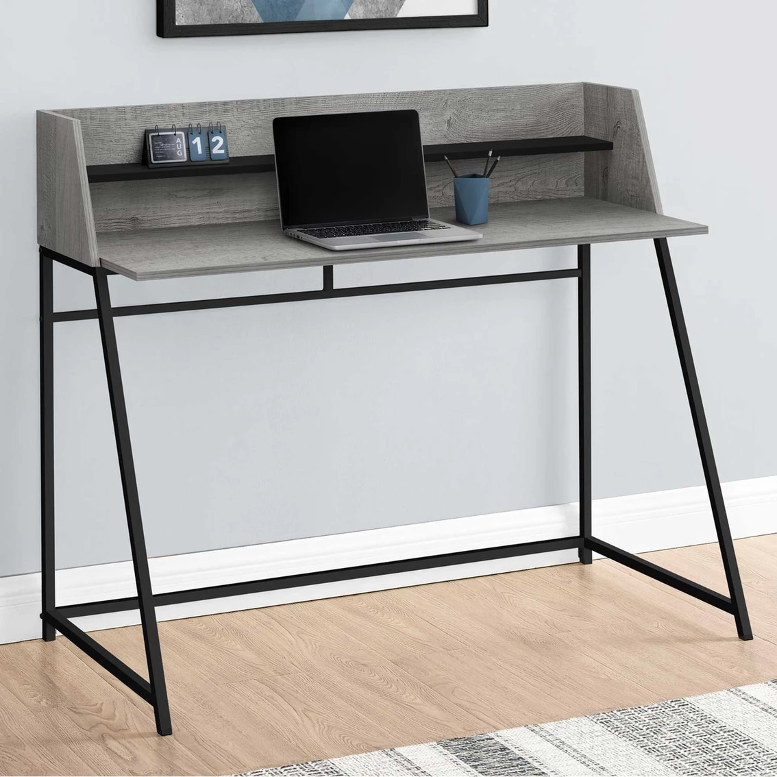 Deals ???? Chelsea Home Furniture Computer Desk 48 In., Natural With White Metal ⭐ 2 Deals ???? Chelsea Home Furniture Computer Desk 48 In., Natural With White Metal ⭐ - Image 2