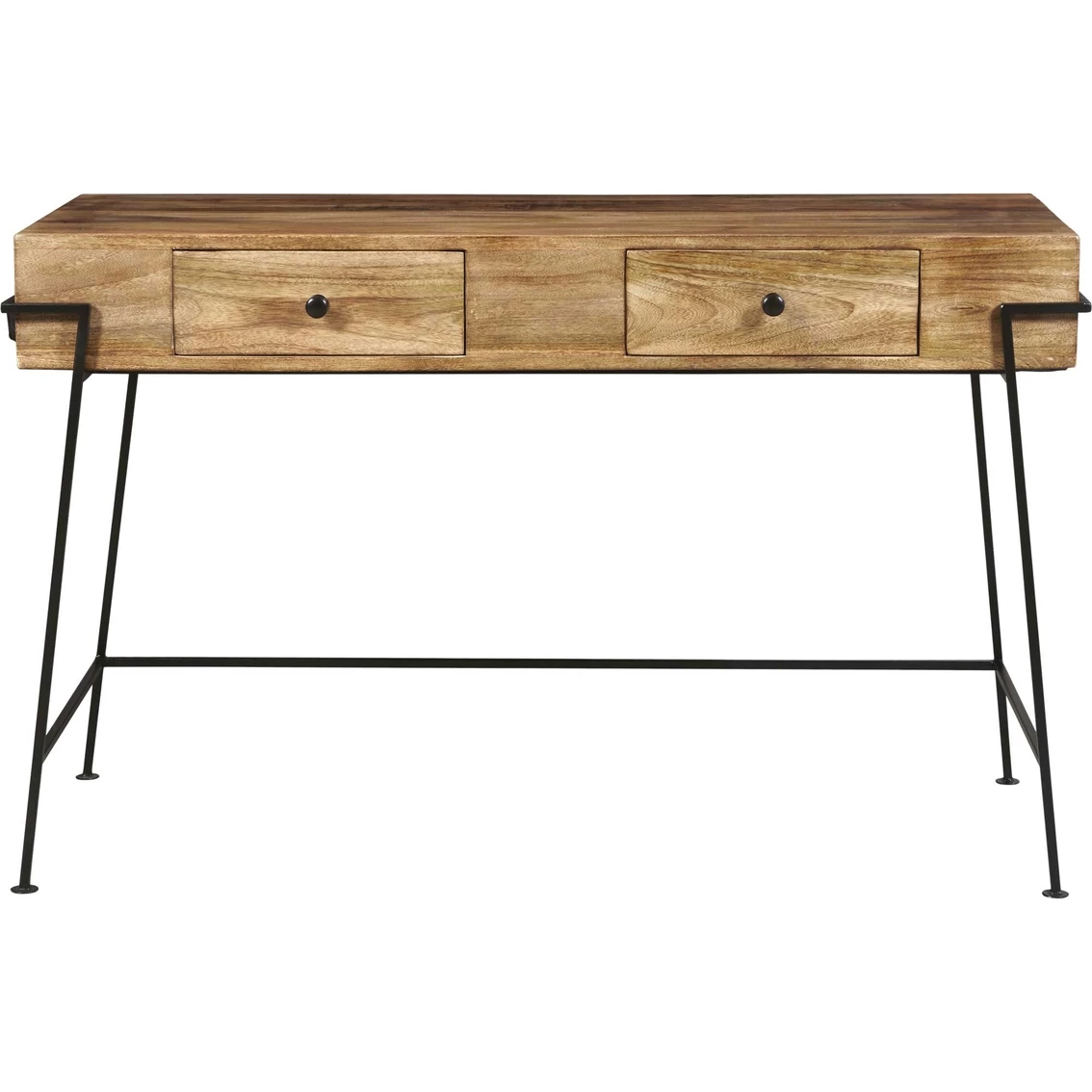 Budget ✔️ Accentrics Home Two Drawer Butcher Block Style Wooden Desk ???? 1 Budget ✔️ Accentrics Home Two Drawer Butcher Block Style Wooden Desk ????