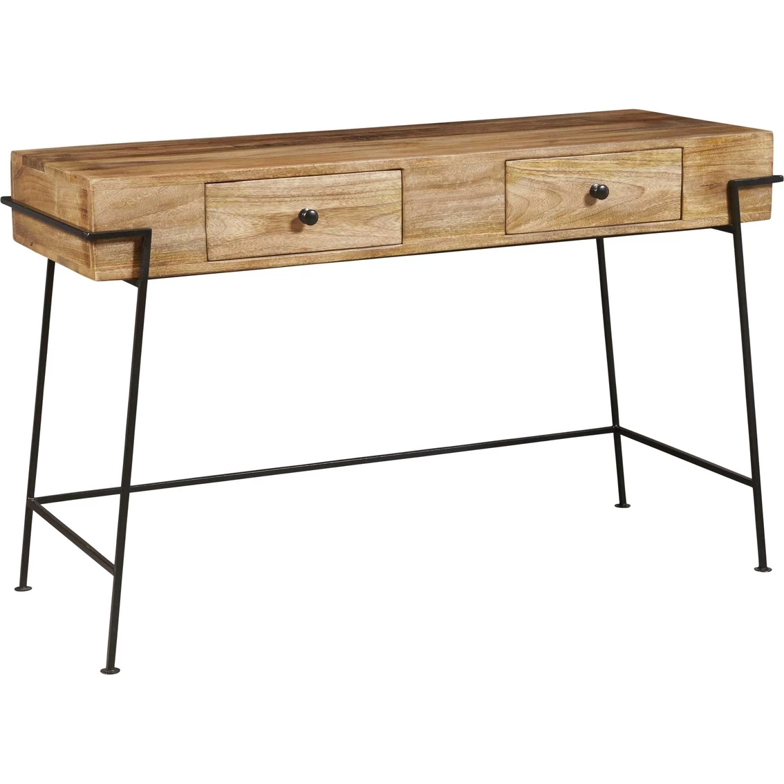 Budget ✔️ Accentrics Home Two Drawer Butcher Block Style Wooden Desk ???? 2 Budget ✔️ Accentrics Home Two Drawer Butcher Block Style Wooden Desk ???? - Image 2
