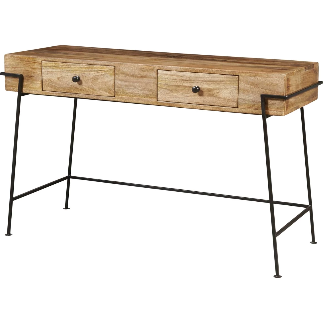 Budget ✔️ Accentrics Home Two Drawer Butcher Block Style Wooden Desk ???? 3 Budget ✔️ Accentrics Home Two Drawer Butcher Block Style Wooden Desk ???? - Image 3