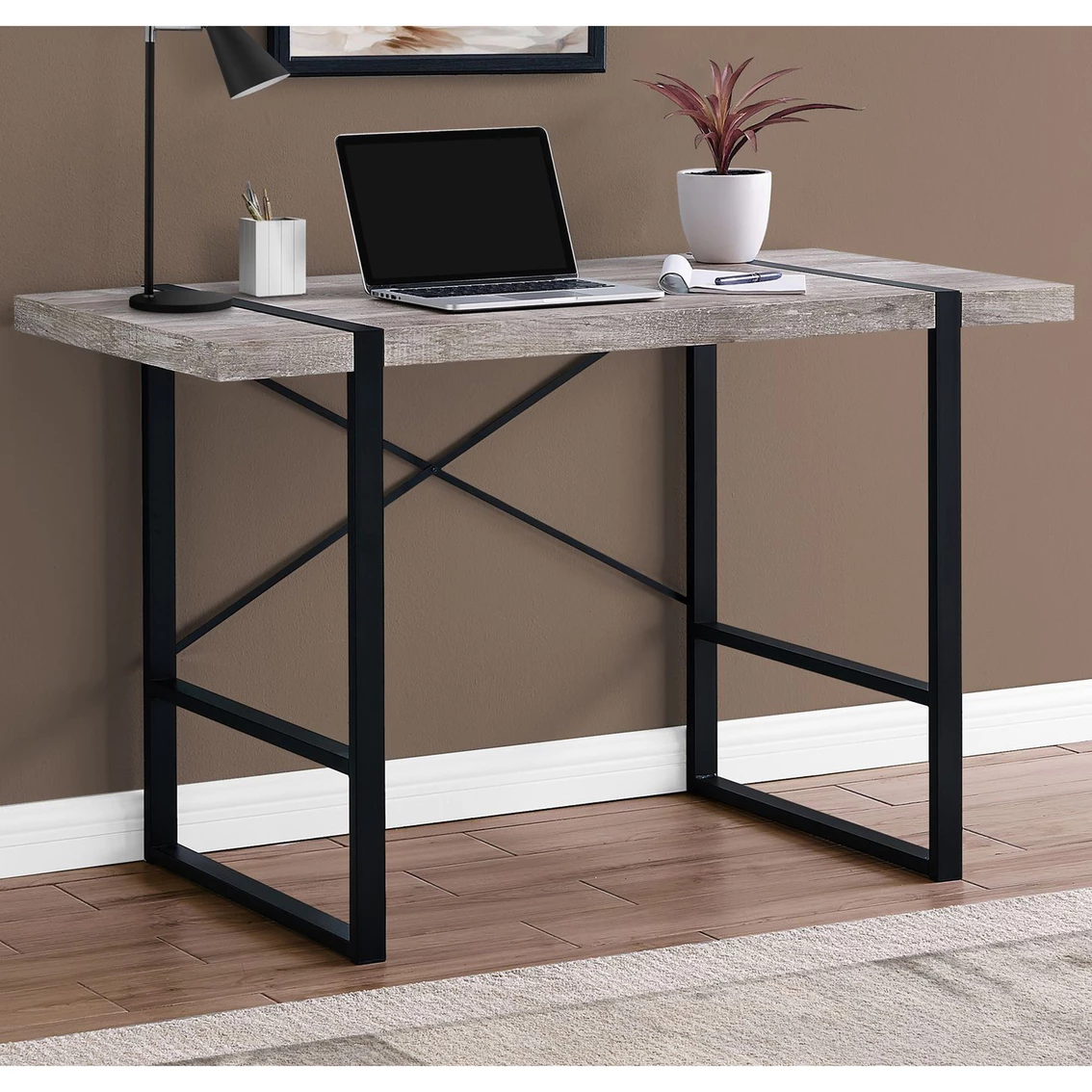 Cheap ???? Chelsea Home Furniture Computer Desk 48 In., Dark Taupe With Black Metal ???? 1 Cheap ???? Chelsea Home Furniture Computer Desk 48 In., Dark Taupe With Black Metal ????