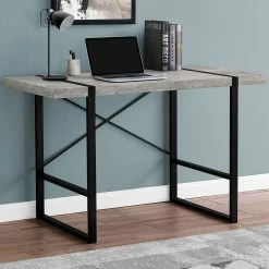 Cheapest ???? Chelsea Home Furniture Computer Desk 48 In., Dark Taupe With Black Metal ????