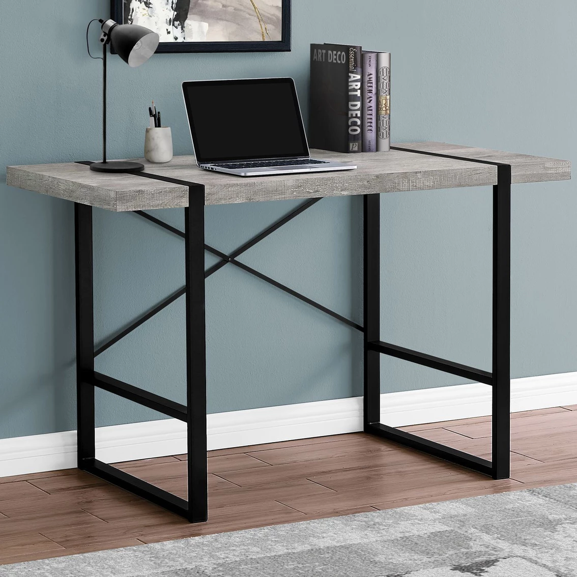 Cheapest ???? Chelsea Home Furniture Computer Desk 48 In., Dark Taupe With Black Metal ???? 1 Cheapest ???? Chelsea Home Furniture Computer Desk 48 In., Dark Taupe With Black Metal ????
