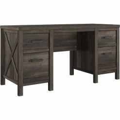 Wholesale 🌟 Accentrics Home Clark Station Modern Farmhouse Double Pedestal Desk 👍 -Fellowes shop unnamed file 1894