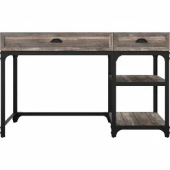 Alternative view of Outlet ???? Accentrics Home Rustic Pine Industrial Desk With Storage ????
