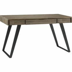 Budget ❤️ Simpli Home Lowry Solid Acacia Wood Desk ❤️
