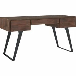Outlet ???? Simpli Home Lowry Solid Acacia Wood Desk With Deep Drawers ✨