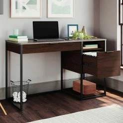 Alternative view of Brand new ???? Sauder International Lux Single Pedestal Home Office Desk ????