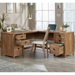 Alternative view of Cheap ???? Sauder L-Shaped Desk With 6 Storage Drawers ????