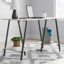 Hot Sale 💯 Signature Design By Ashley RTA Bayflynn Home Office Desk 🎉 -Fellowes shop unnamed file 2249