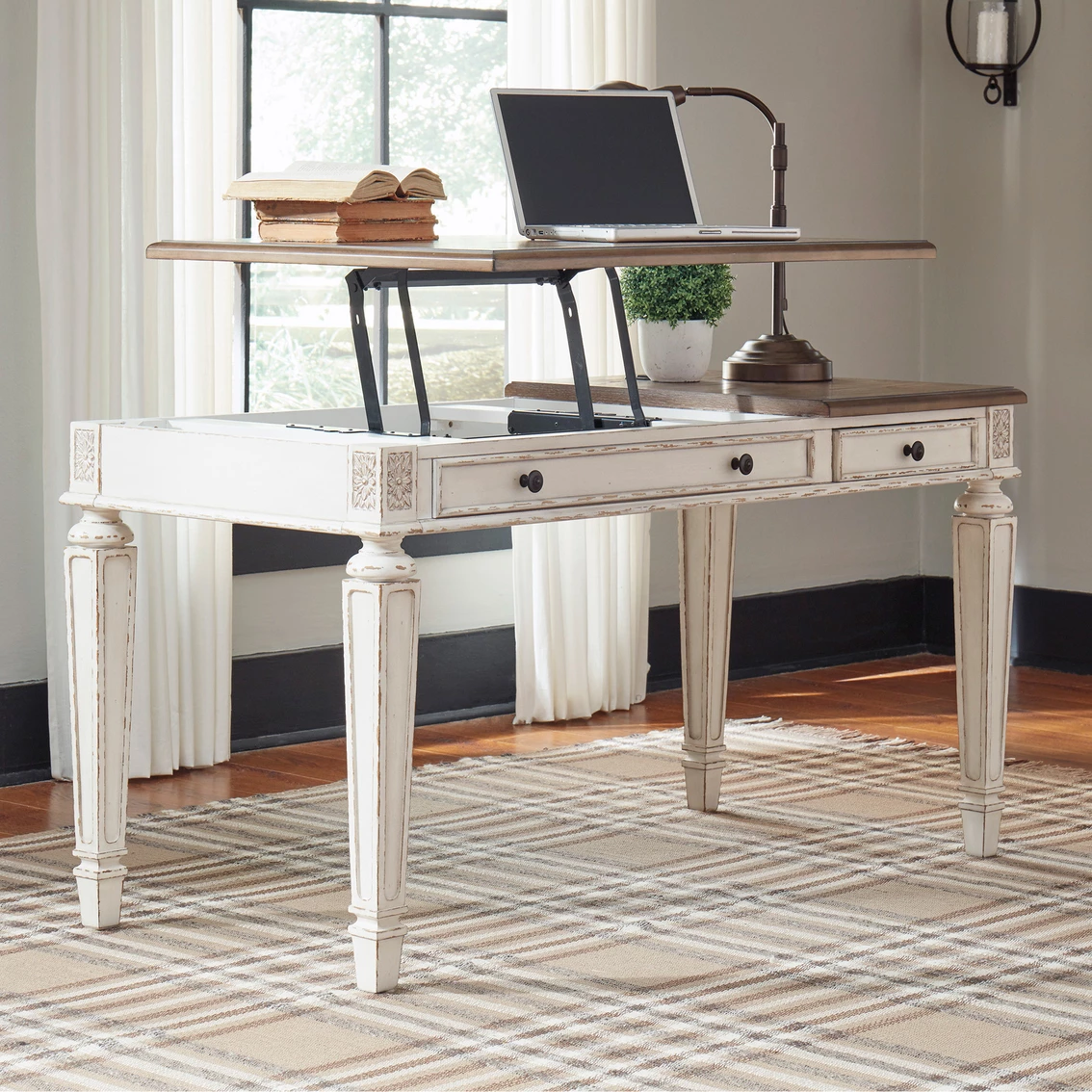 Buy ???? Signature Design By Ashley Realyn Home Office Lift Top Desk ???? 3 Buy ???? Signature Design By Ashley Realyn Home Office Lift Top Desk ???? - Image 3