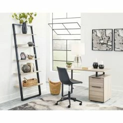Deals ???? Signature Design By Ashley Waylowe Desk/Drawers, Bookcase, Chair 3 Pc. Office Set ????