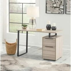Alternative view of Deals ???? Signature Design By Ashley Waylowe Desk/Drawers, Bookcase, Chair 3 Pc. Office Set ????
