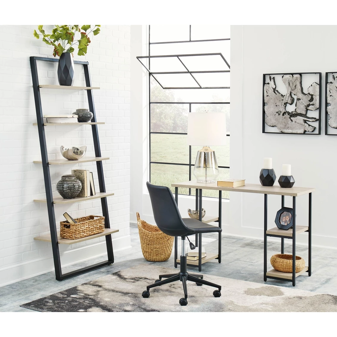 Coupon ???? Signature Design By Ashley Waylowe 48 In. Desk, Bookcase, Chair 3 Pc. Office Set ???? 1 Coupon ???? Signature Design By Ashley Waylowe 48 In. Desk, Bookcase, Chair 3 Pc. Office Set ????