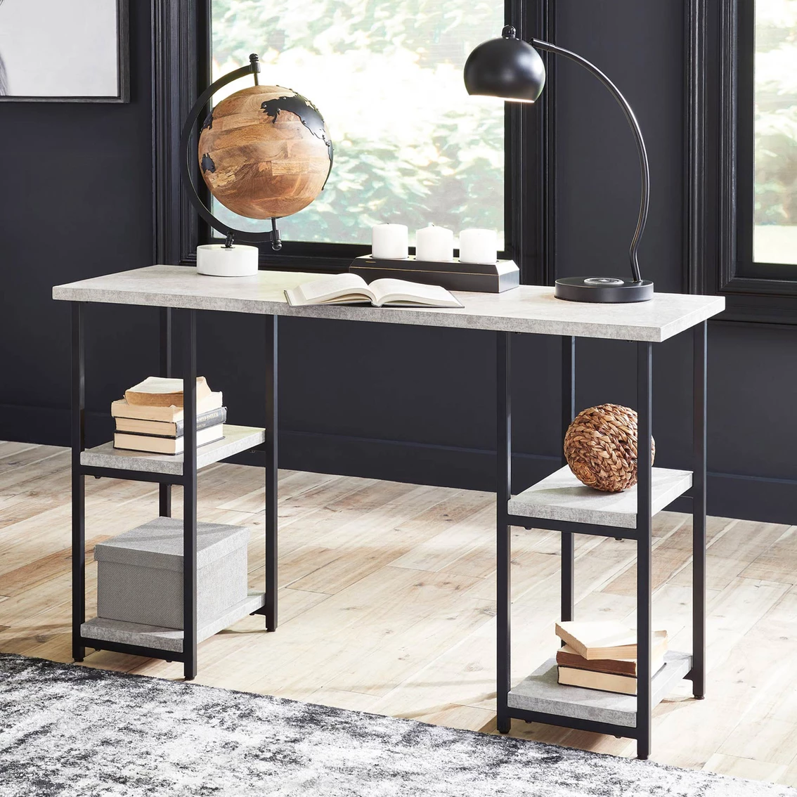 Buy ???? Signature Design By Ashley Lazabon 48 In. Desk And Chair Office Set ???? 2 Buy ???? Signature Design By Ashley Lazabon 48 In. Desk And Chair Office Set ???? - Image 2