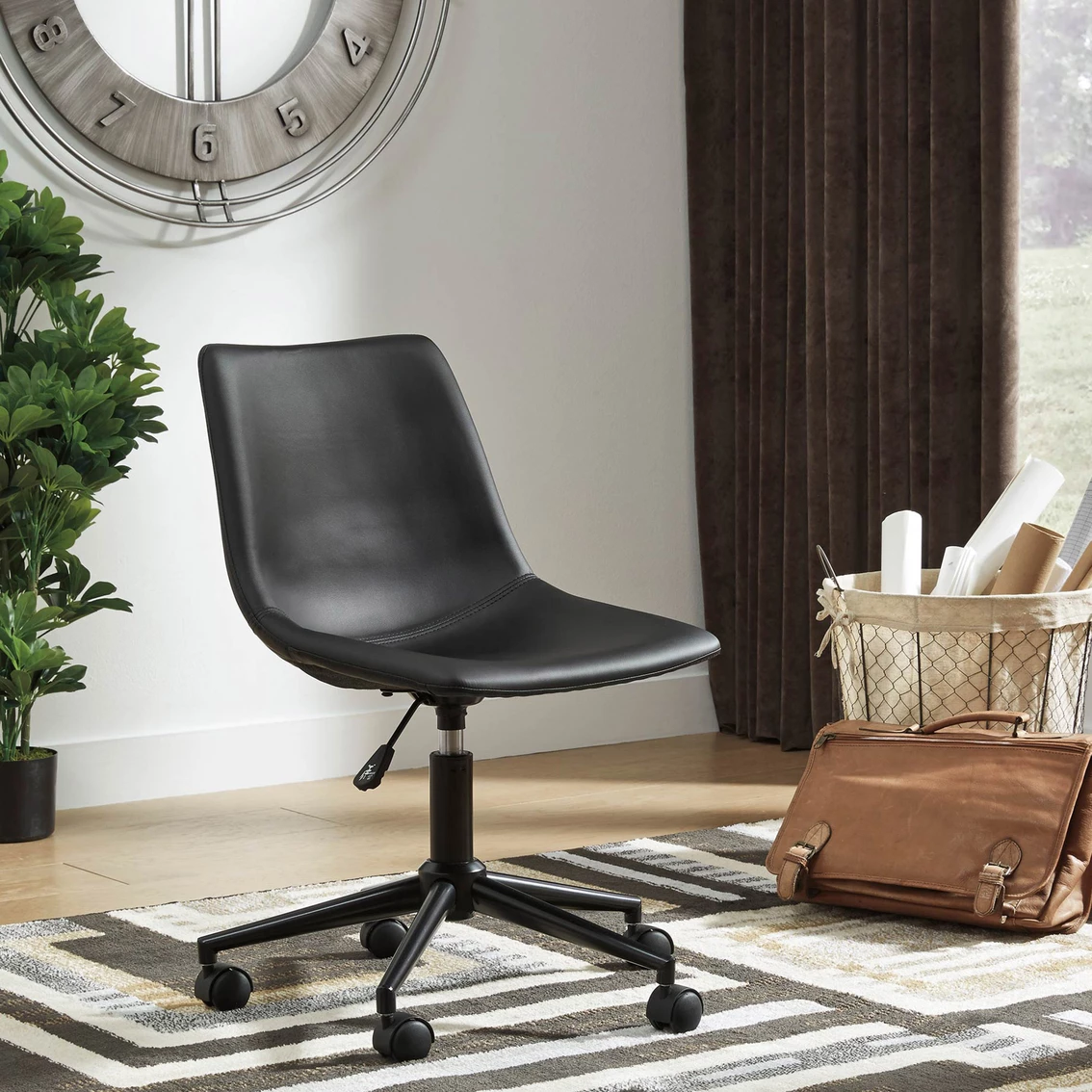 Buy ???? Signature Design By Ashley Lazabon 48 In. Desk And Chair Office Set ???? 4 Buy ???? Signature Design By Ashley Lazabon 48 In. Desk And Chair Office Set ???? - Image 4