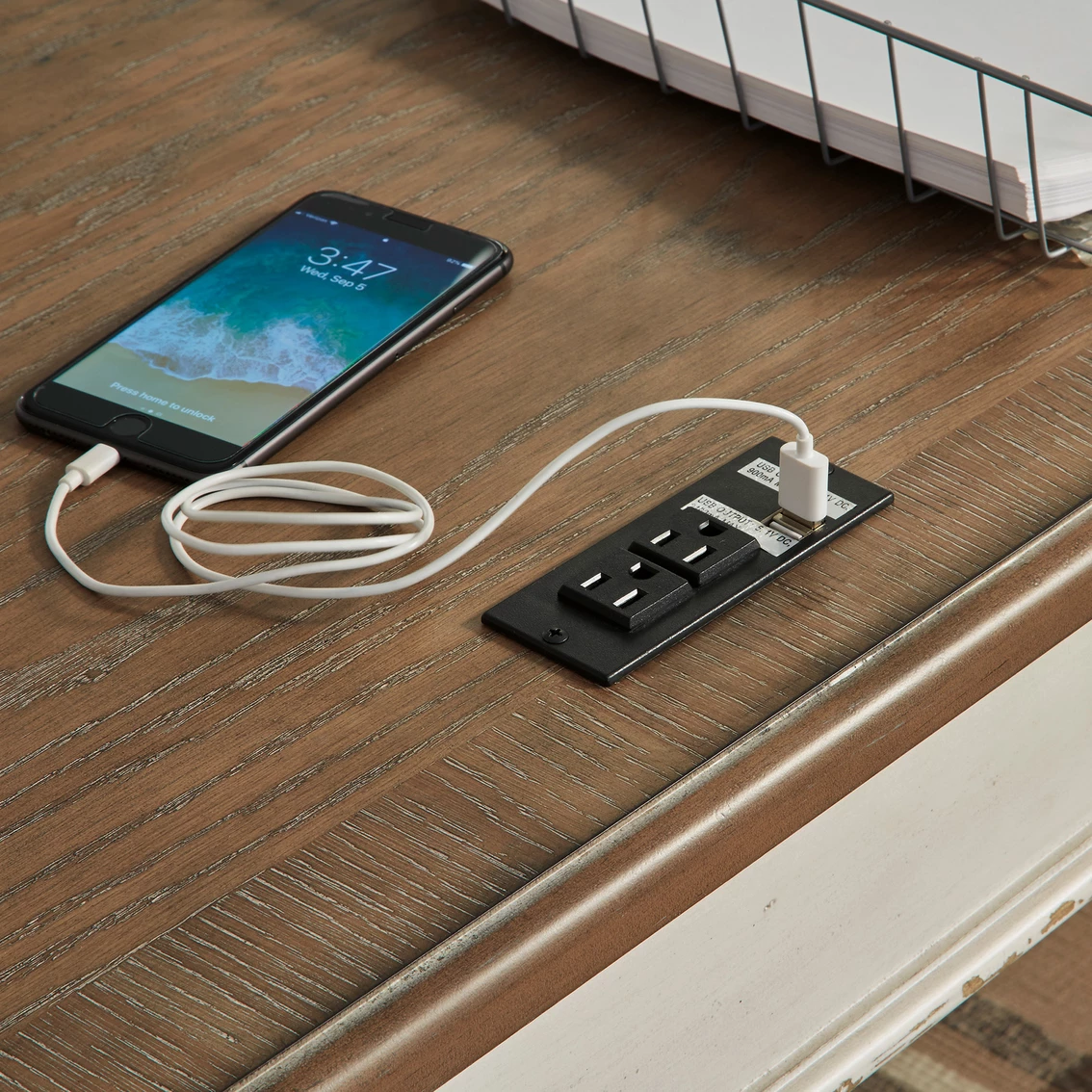 Hot Sale π Signature Design By Ashley Realyn Home Office Desk π 4 Hot Sale π Signature Design By Ashley Realyn Home Office Desk π - Image 4