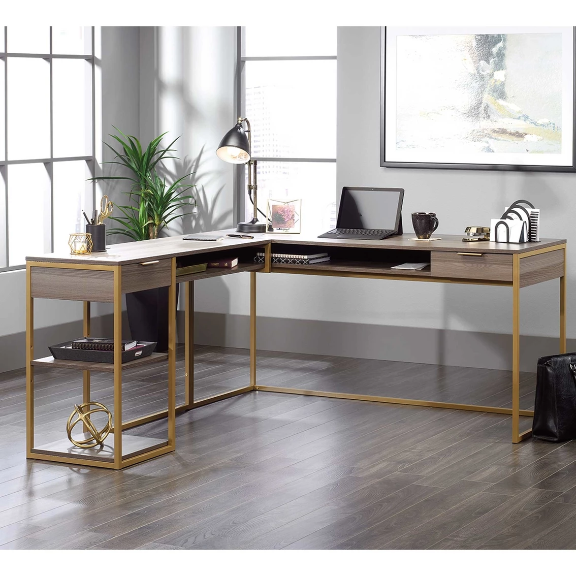Best Sale ???? Sauder International Lux L Desk ???? 1 Best Sale ???? Sauder International Lux L Desk ????
